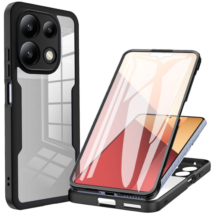 Husa Techsuit pentru Xiaomi Redmi Note 13 Pro 4G / Poco M6 Pro 4G Neagră