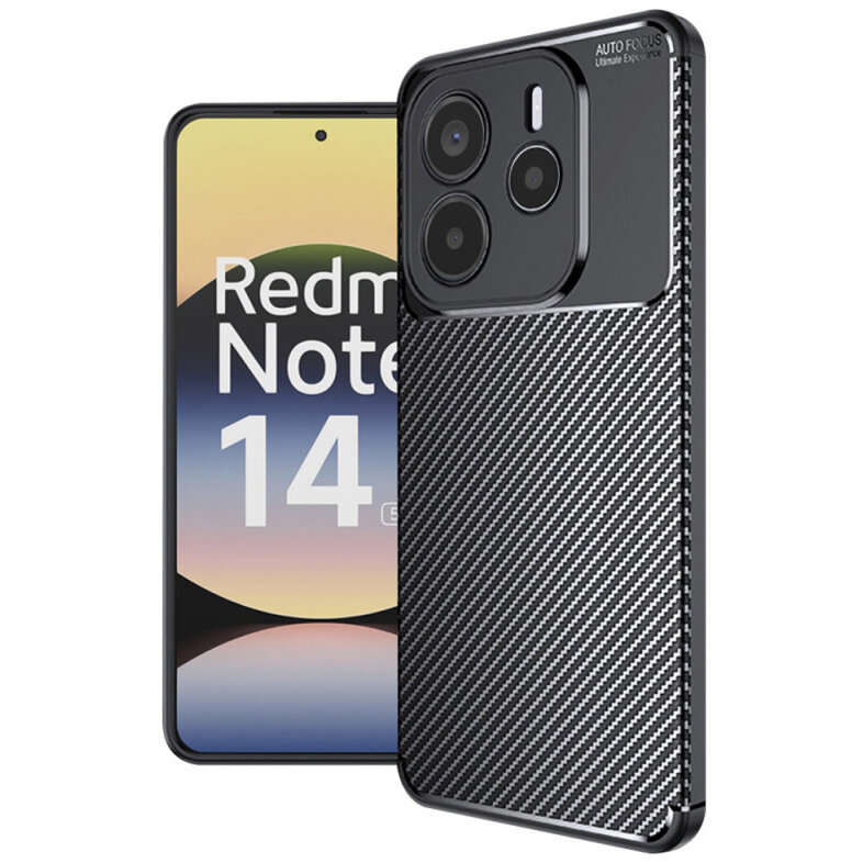Husa Techsuit pentru Xiaomi Redmi Note 14 5G Neagră