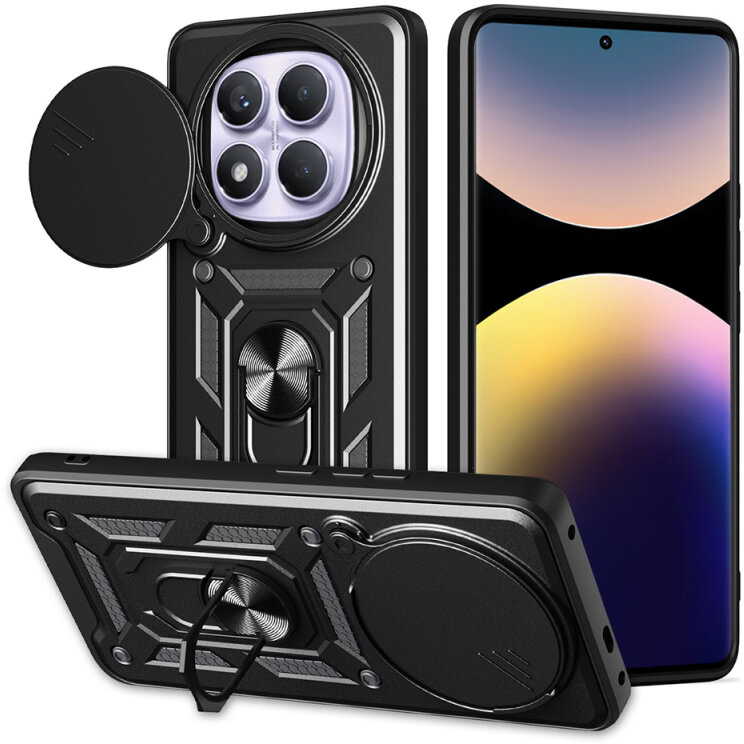 Husa Techsuit pentru Xiaomi Redmi Note 14 Pro 4G Neagră