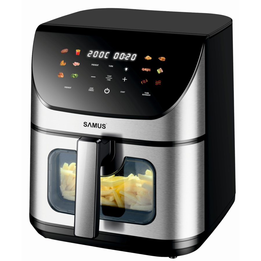 Friteuza AF8-S1700DW cu Aer Cald 1700W Capacitate 8L Timer