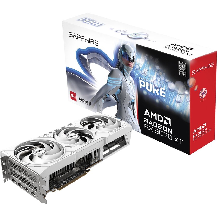 Placa Video Radeon RX 9070 XT PURE 16GB GDDR6 256-bit