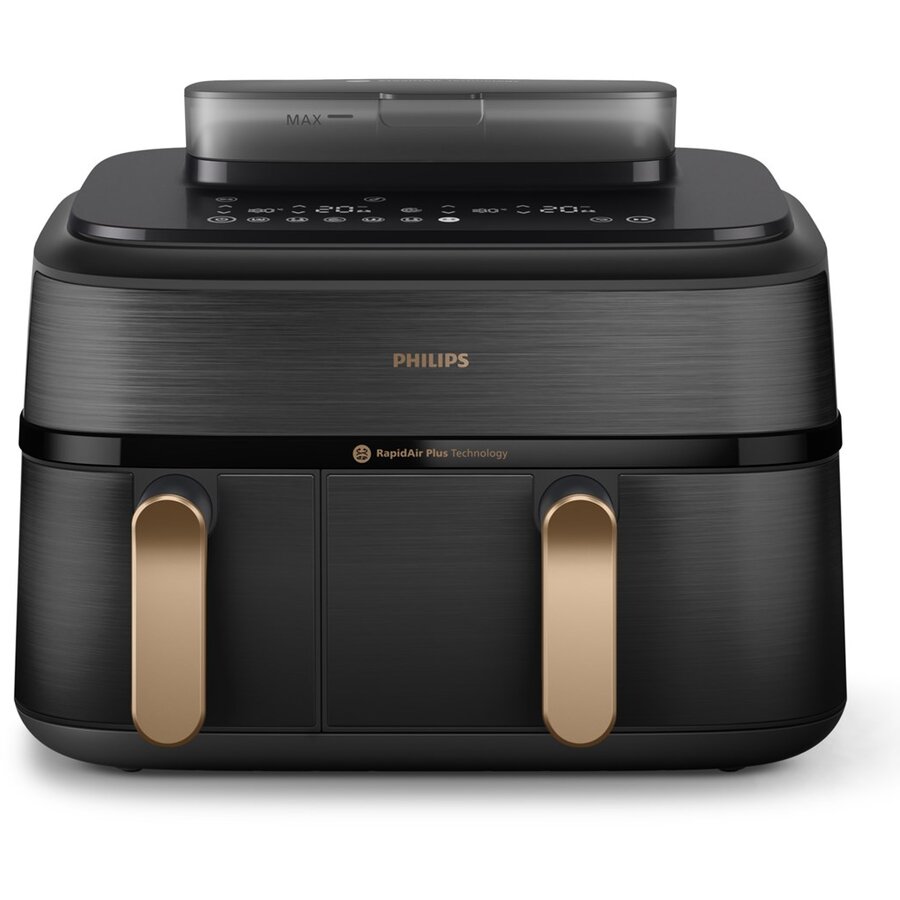 Friteuza 5000 NA552/00 Double 9L Stand-Alone 2750W Aer Cald Negru