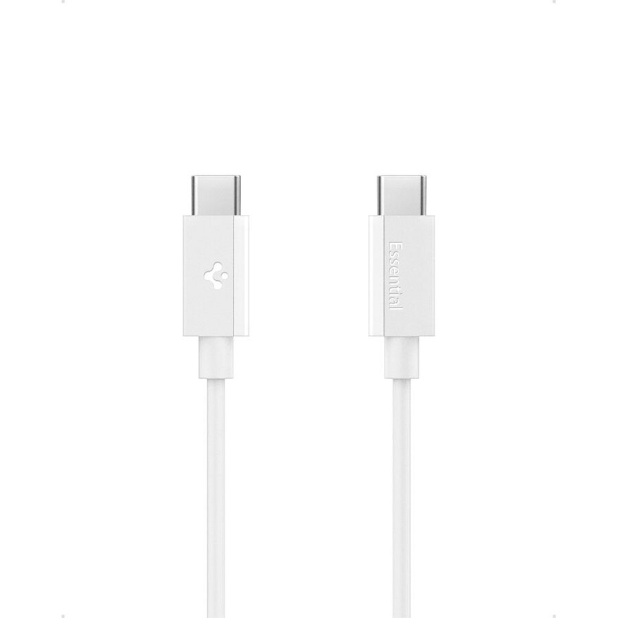 Cablu pentru incarcare si transfer de date Spigen EB6010CC, 2x USB-C, 60W, 2m, Alb - imagine 2