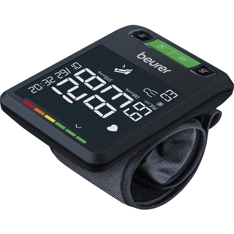 BC 87 wrist blood pressure monitor (black, Bluetooth)