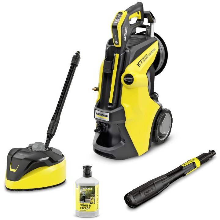 Aparat de Spalat cu Presiune High Pressure Cleaner K 7 Premium Smart Control Flex Home Negru-Galben