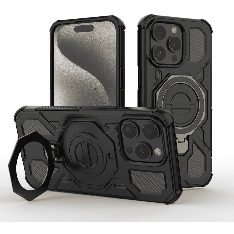 Husa Techsuit pentru Apple iPhone 15 Pro Neagră