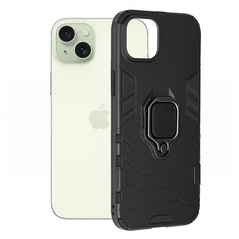 Husa Techsuit pentru Apple iPhone 15 Plus Neagră