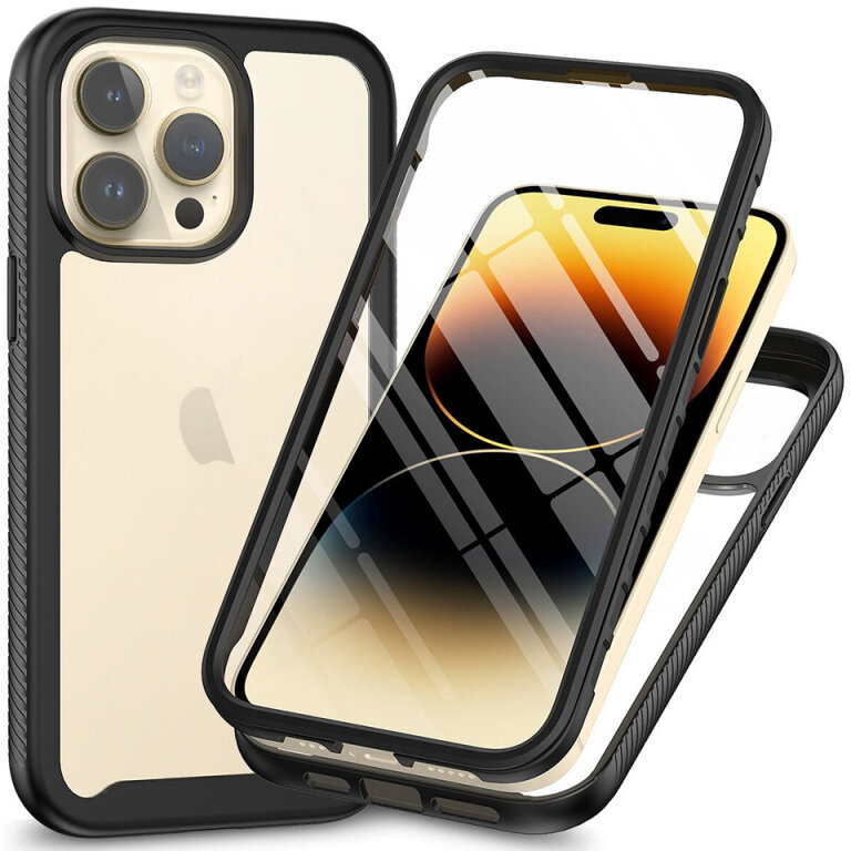 Husa Techsuit pentru Apple iPhone 15 Pro Neagră