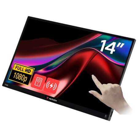 Monitor Verbatim Portabil Touchscreen 14Inch FHD 1920x1080 2 x USB