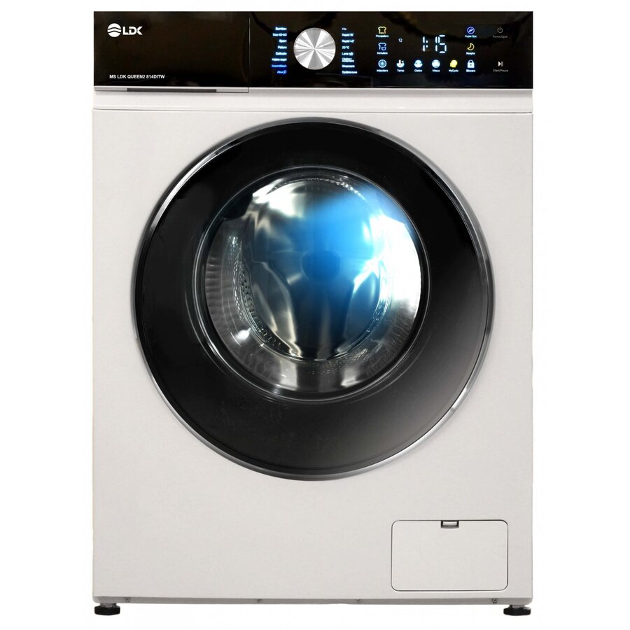 Masina de Spalat Rufe Clasa A Capacitate 8 Kg 1400Rpm 16 Programe Control Touch Steam Super Spa Storm Wash Night Wash My Cycle Amanare Pornire Motor Inverter Alb