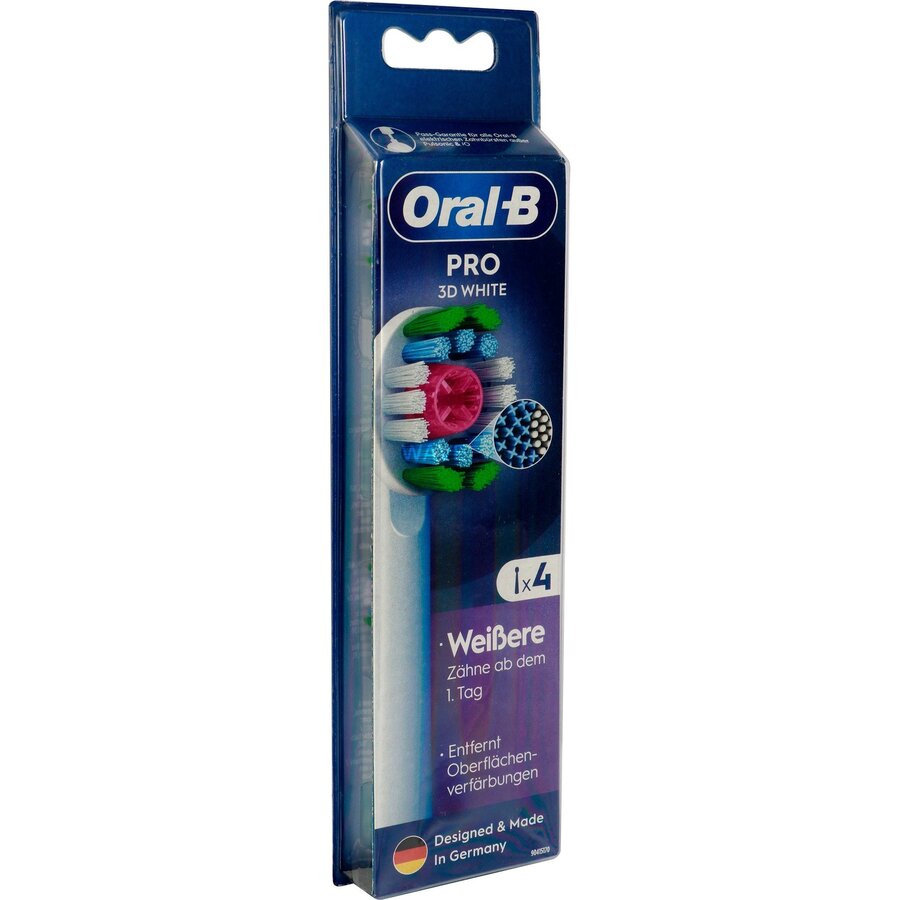 Braun Pro 3D White brush heads 4-pack (white)