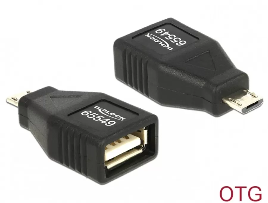 Adaptor Delock OTG USB 2.0 A la micro USB B M-T — imaginea 2