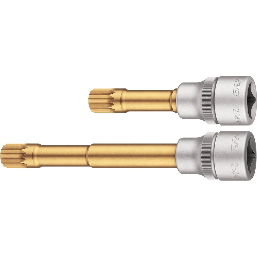 screwdriver bit set 2584-12/2, 1/2, socket wrench (2-piece, internal multi-tooth XZN with pin)