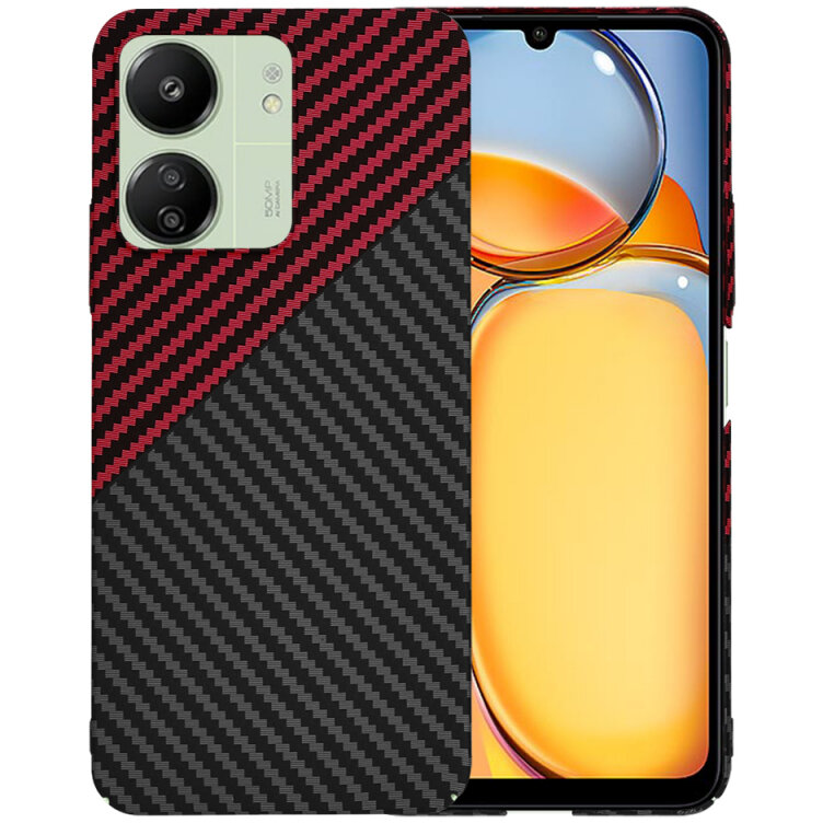 Husa Techsuit pentru Xiaomi Redmi 13C 5G / 13C / Poco C65 Neagră Roșie