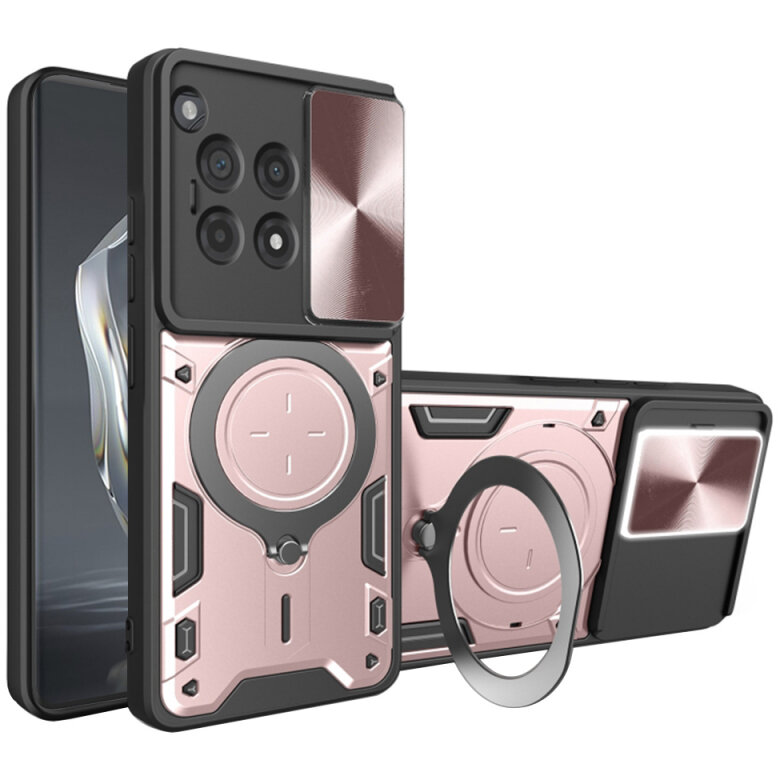 Husa Techsuit pentru OnePlus 12R Roz Aurie
