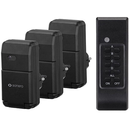 SET 3 PRIZE PENTRU EXTERIOR CU TELECOMANDA 1100W SONERO