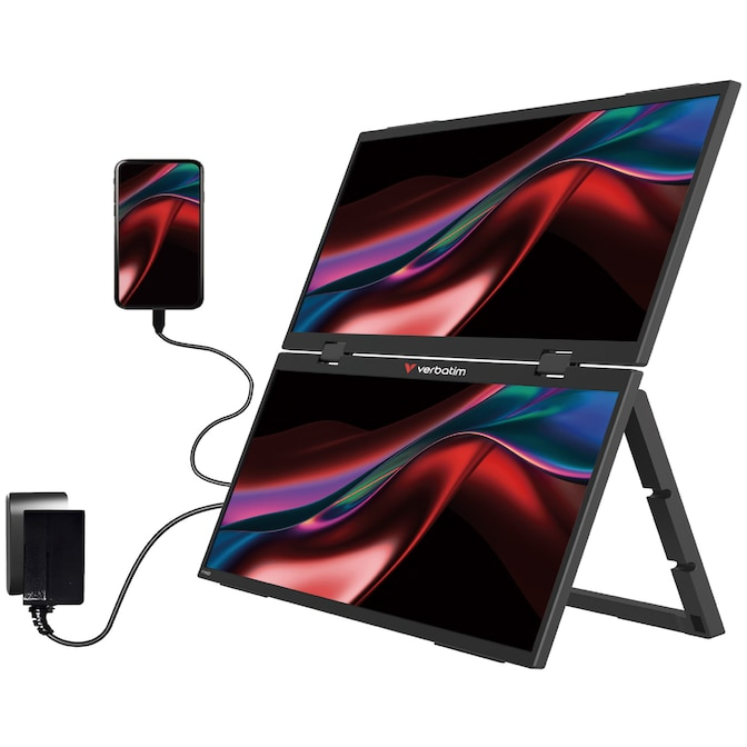 Monitor Dual Portabil Verbatim 32403 Essentials IPS 15.6Inch FHD 16:9 Negru — imaginea 3