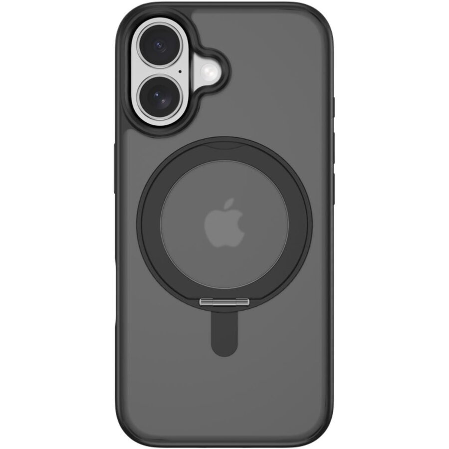 Husa Devia Eleguard Series Magnetic Shockproof pentru iPhone 17 Negru cu suport rotativ 360 grade