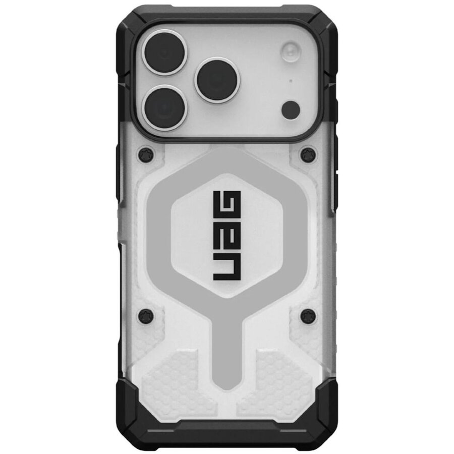Husa UAG Pathfinder Clear MagSafe pentru iPhone 17 Pro Ice Silver