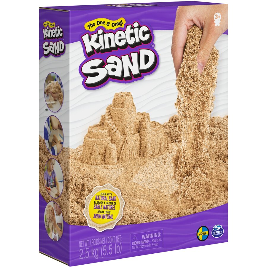 Spin Master Kinetic Sand - Natural Brown, Play Sand (2.5 kilograms of sand)