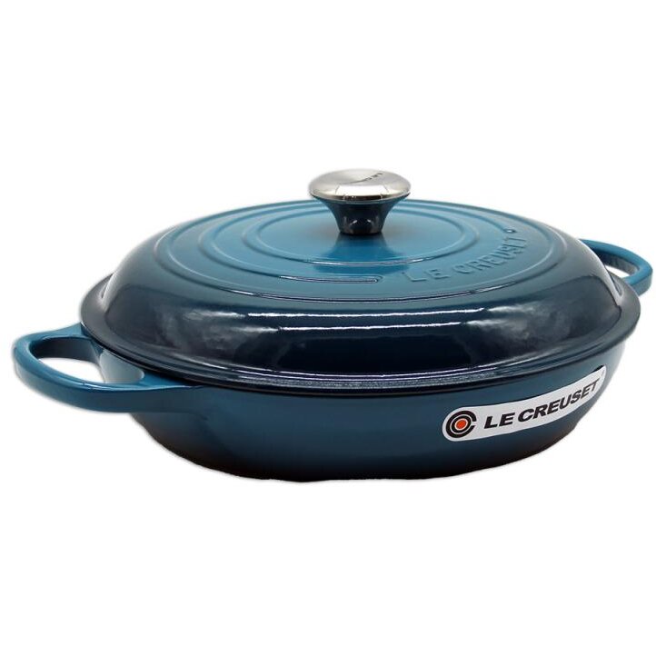 Cratita Signature Shallow Casserole Round 30Cm Deep Teal