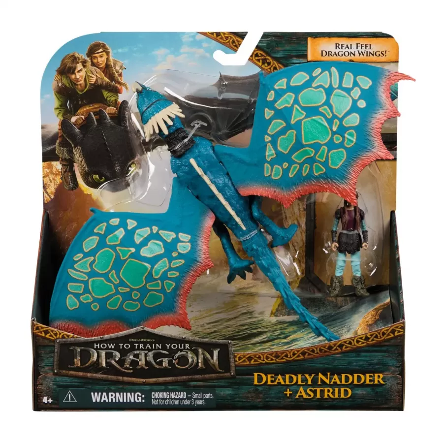 Figurina Spin Master Dragon deadly nadder și viking astrid
