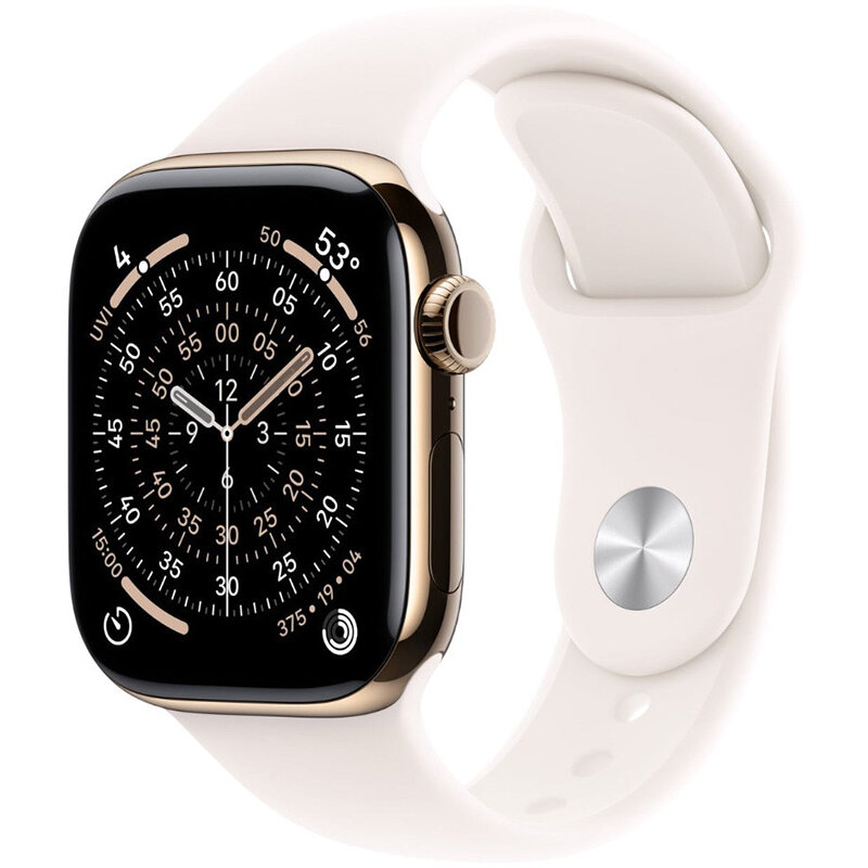 Smartwatch Watch S11 Cellular 46mm Gold Titanium Case Light Blush Sport Band S/M
