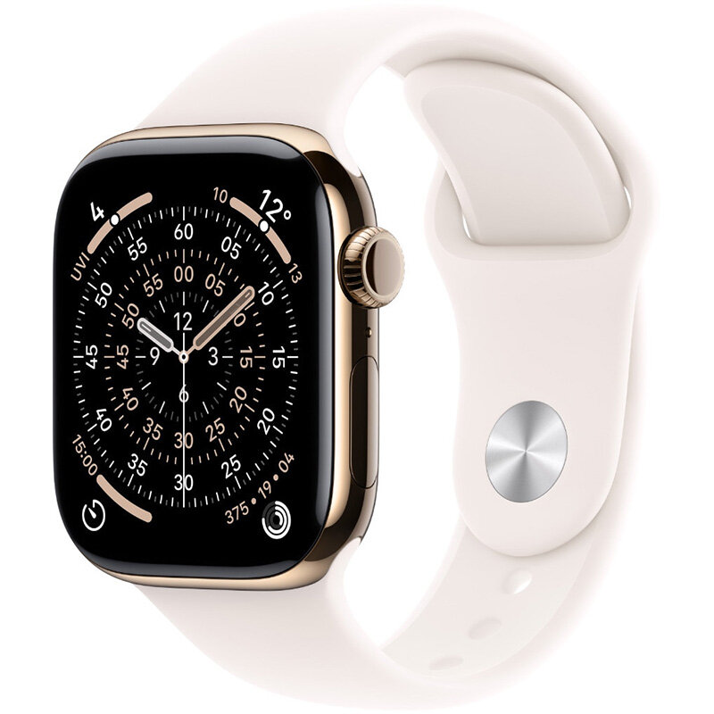 Smartwatch Watch S11 Cellular 42mm Gold Titanium Case Light Blush Sport Band M/L