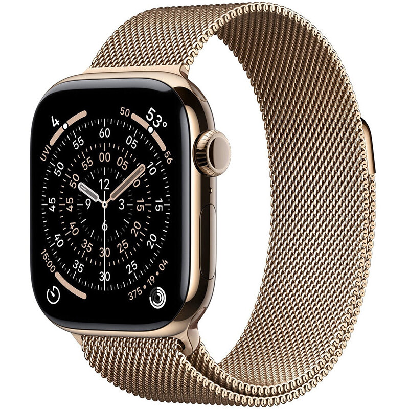 Smartwatch Watch S11 Cellular 42mm Gold Titanium Case Gold Milanese Loop