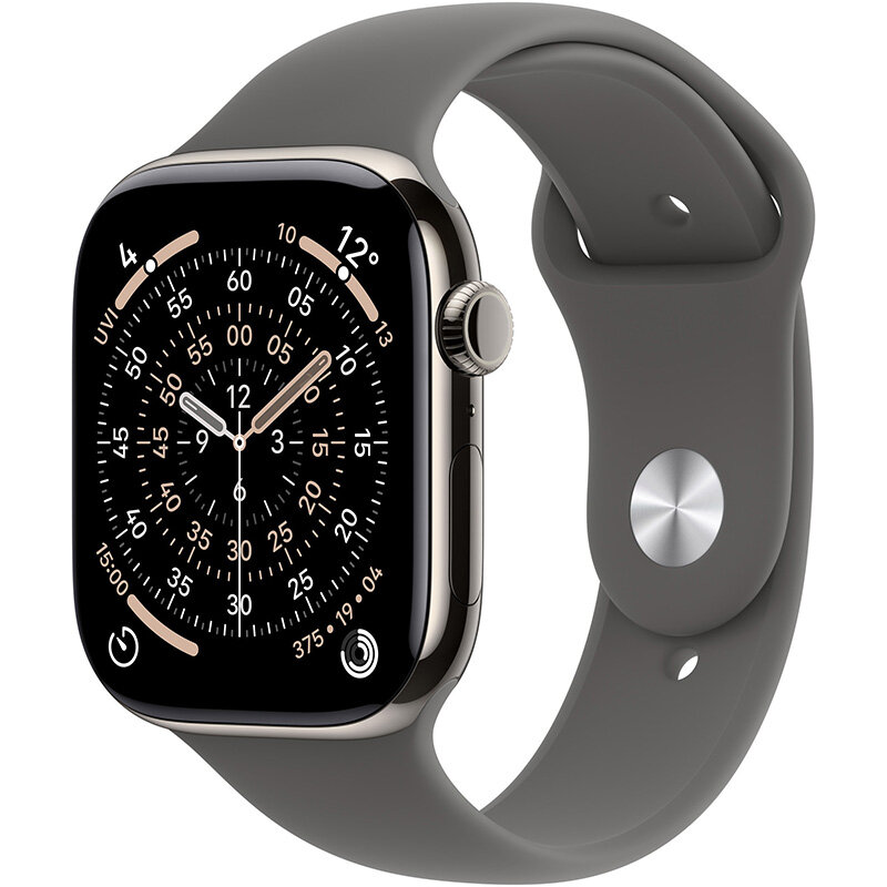 Smartwatch Watch S11 Cellular 46mm Natural Titanium Case Stone Grey Sport Band S/M
