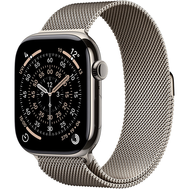 Smartwatch Watch S11 Cellular 46mm Natural Titanium Case Natural Milanese Loop M/L
