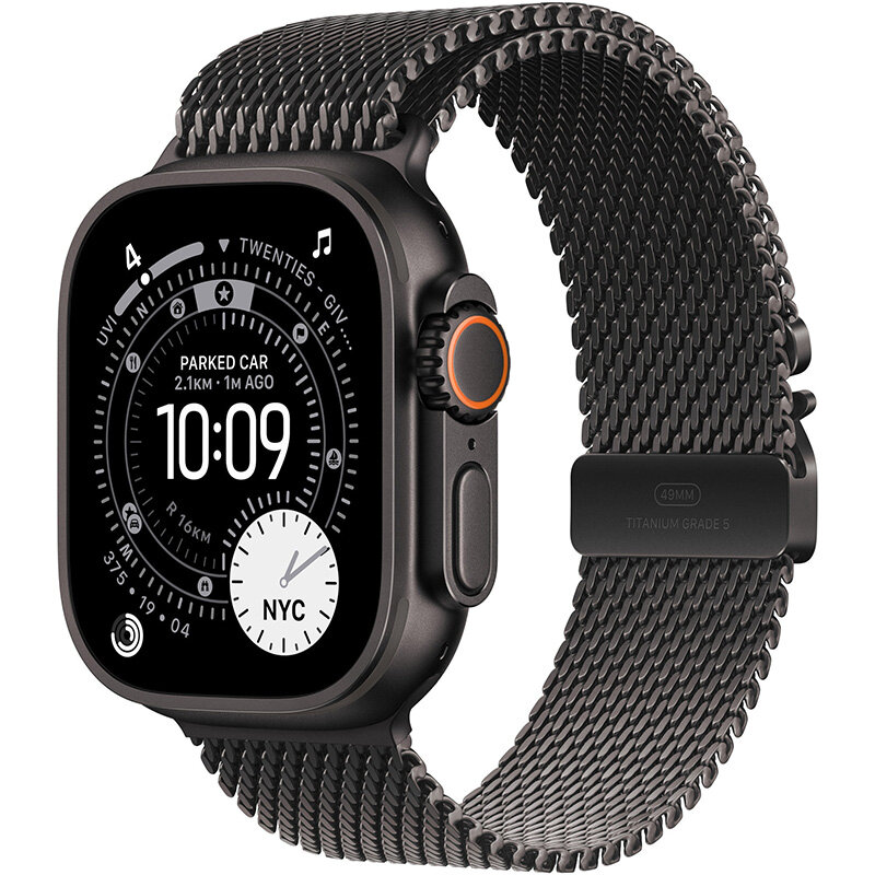Smartwatch Watch Ultra 3 Cellular 49mm Black Titanium Case Black Titanium Milanese Loop Medium