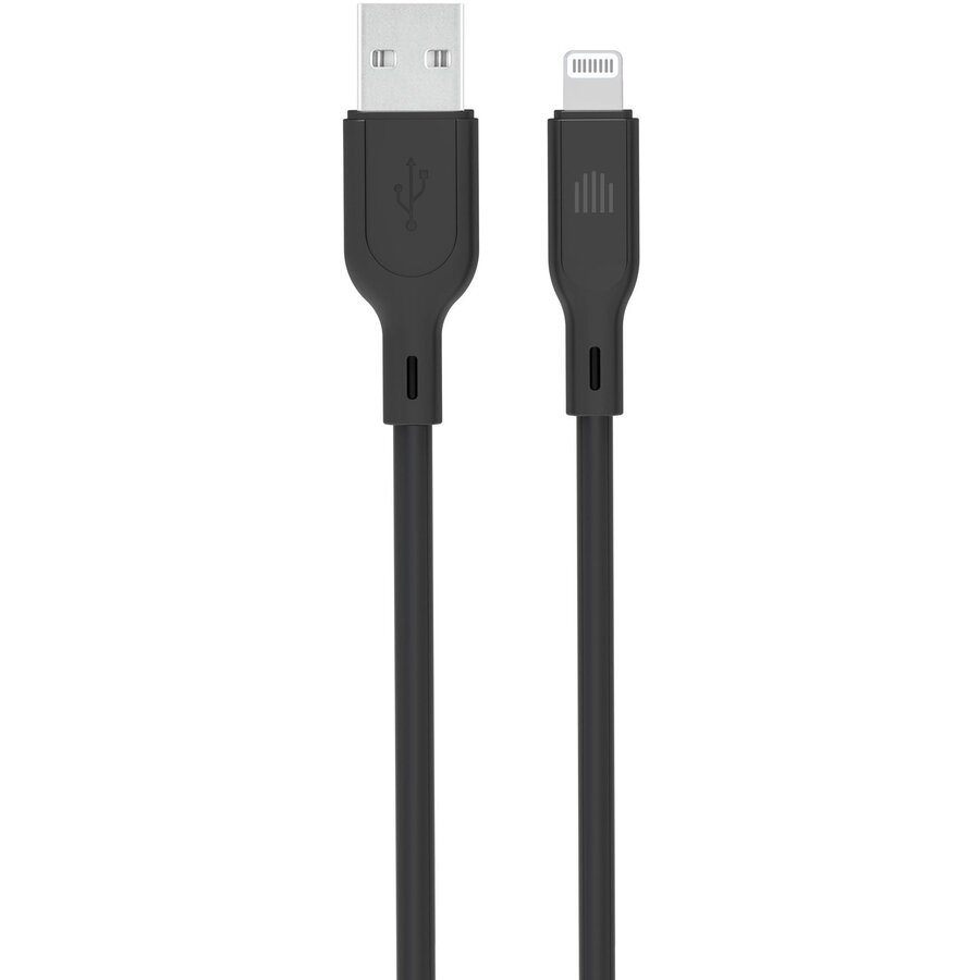 Cablu de Date USB-A to Lightning Silicon 1.25m Negru