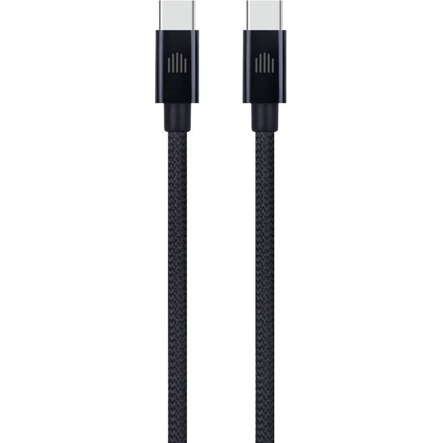 Cablu de Date USB-C to USB-C Nylon Textile 2m Negru