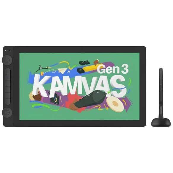 Tableta grafica Huion Kamvas 16 GEN 3 (Negru) - imagine 2