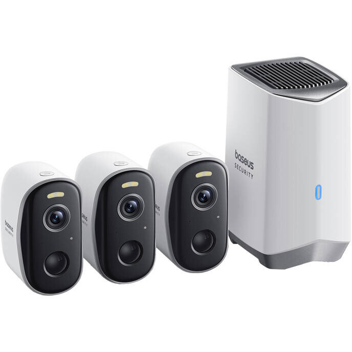 Camera supraveghere N1 Exterior 2K 7800 mAh USB-A/USB-C Alb