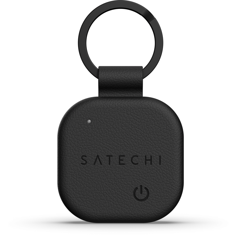 Breloc de Localizare Vegan Leather Findall Keychain Negru