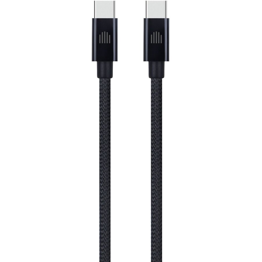 Cablu de Date USB-C to USB-C Nylon Textile 1.25m Negru
