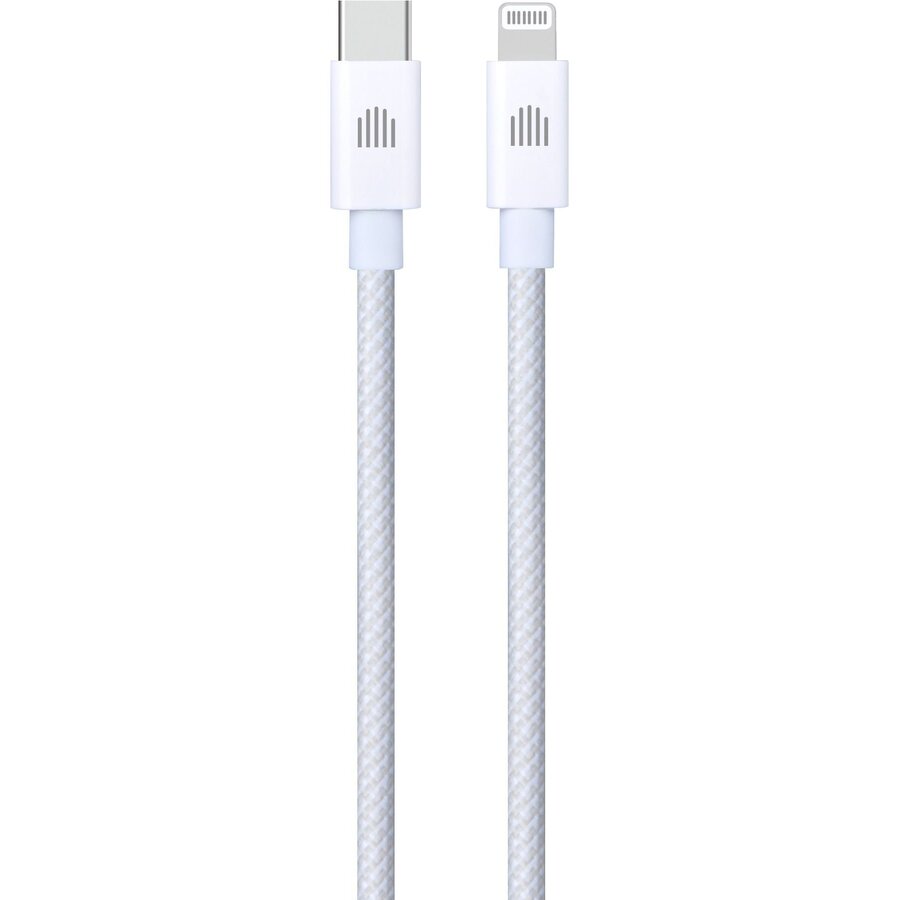 Cablu de Date USB-C to Lightning Nylon Textile 1.25m Alb
