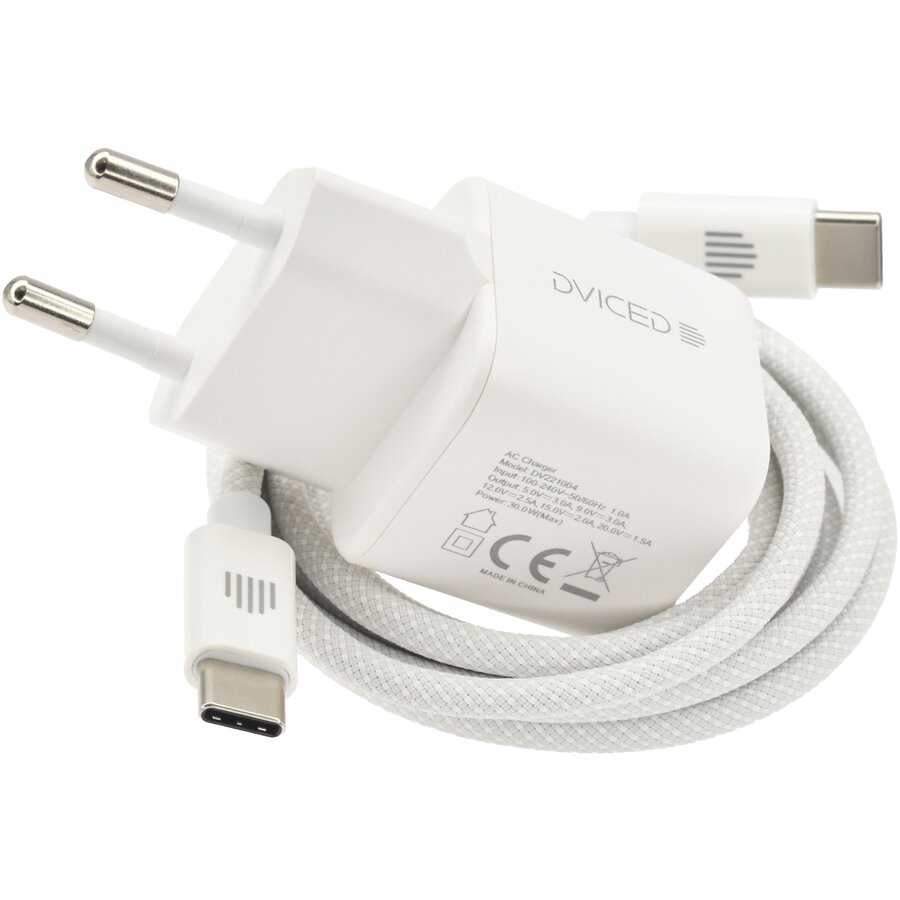 Incarcator Dviced 30W GaN USB-C EU Alb — imaginea 3