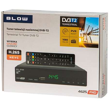 Tuner TV BLOW 4625 FHD DVB-T2 / H.265 / H.265 Negru