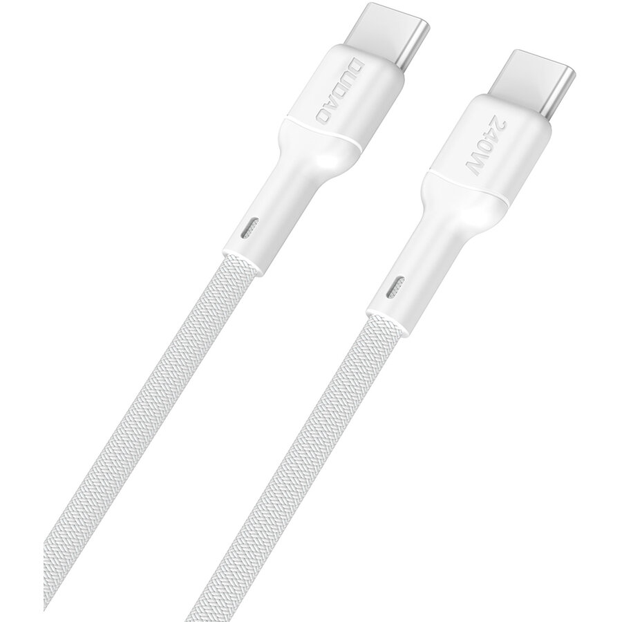 Cablu pentru incarcare si transfer de date Dudao L9C Max, USB-C/USB-C, 240W, 2m, Alb - imagine 2