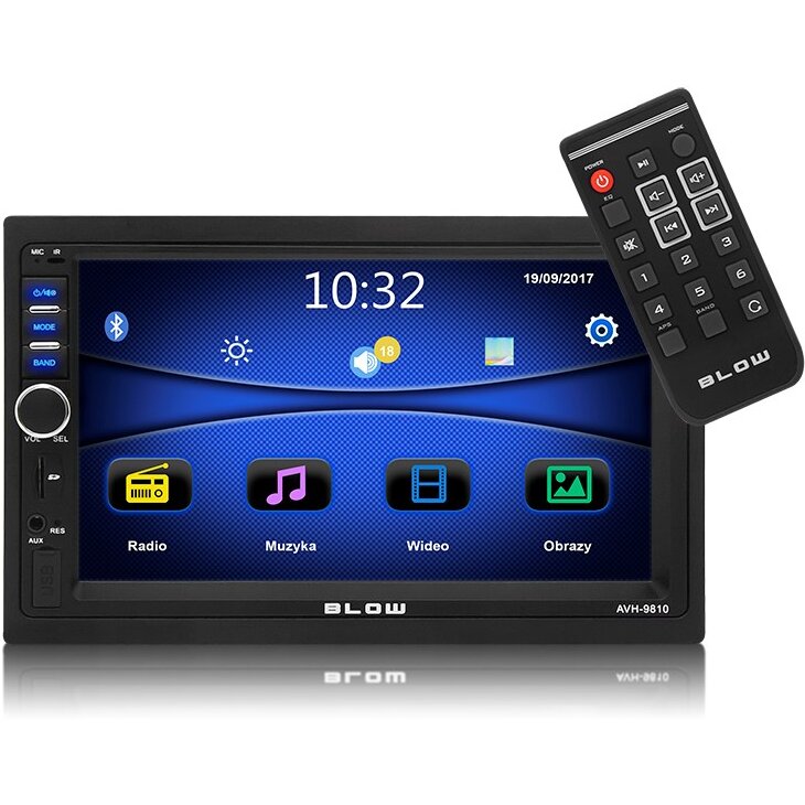 Radio Auto Blow AVH-9810 2DIN 7inch Bluetooth MicroSD FM Negru