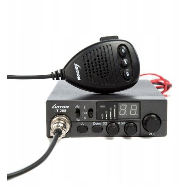 Radio Auto Luiton LT-298 ASQ AM/FM CB Plug Bricheta Negru — imaginea 4