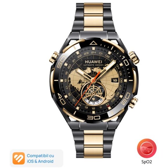Smartwatch Ultimate Design Golden Edition Bluetooth Amoled 1.5Inch Negru-Auriu