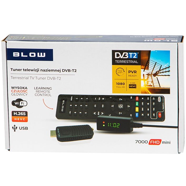 Tuner TV Blow 7000FHD MINI DVB-T2 H.265 Negru — imaginea 5