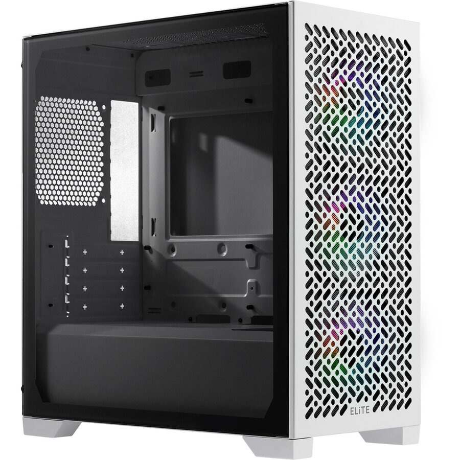 Carcasa Master Elite 302, Tower case white, tempered glass