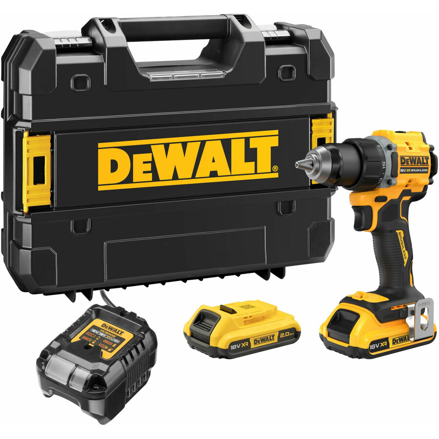 Surubelnita electrica cordless drill/driver DCD794D2T 18 volt yellow/black 2x Li-Ion XR battery 2Ah in T STAK box