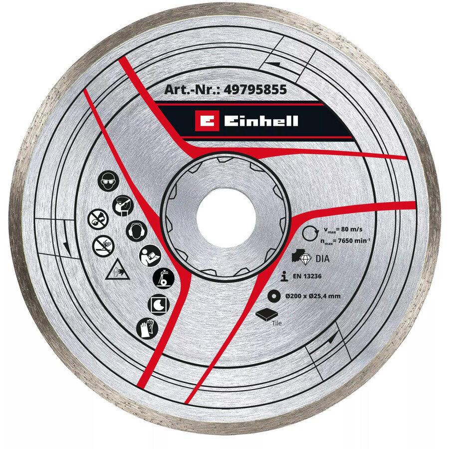 diamond cutting disc, O 200 x 25.4 x 2.4mm for tile cutting machines