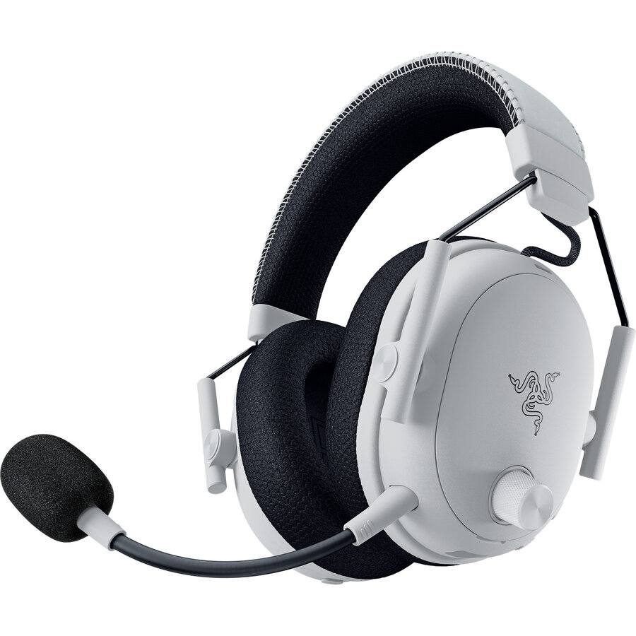 Casti BlackShark V3 Pro, gaming headset white/black, ANC, 2.4 GHz dongle, Bluetooth, USB, 3.5 mm jack